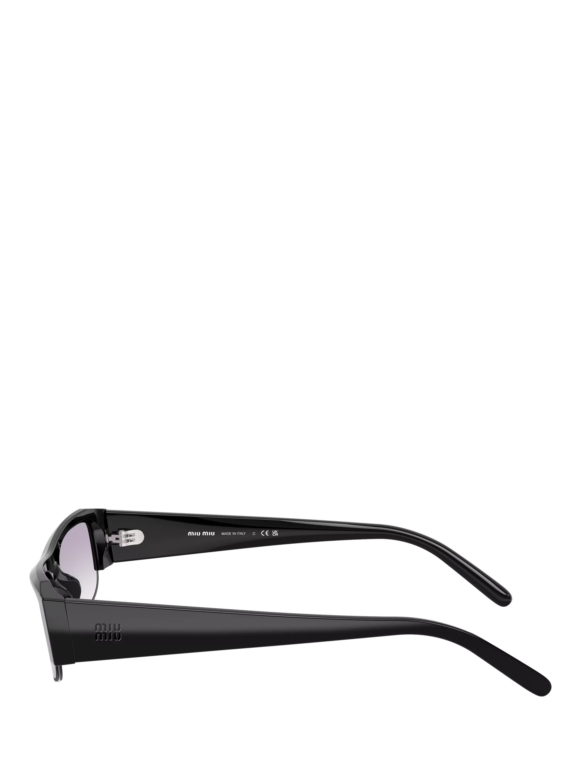 Miu Miu rectangular sunglasses black grey gradient 51mm (British brand)