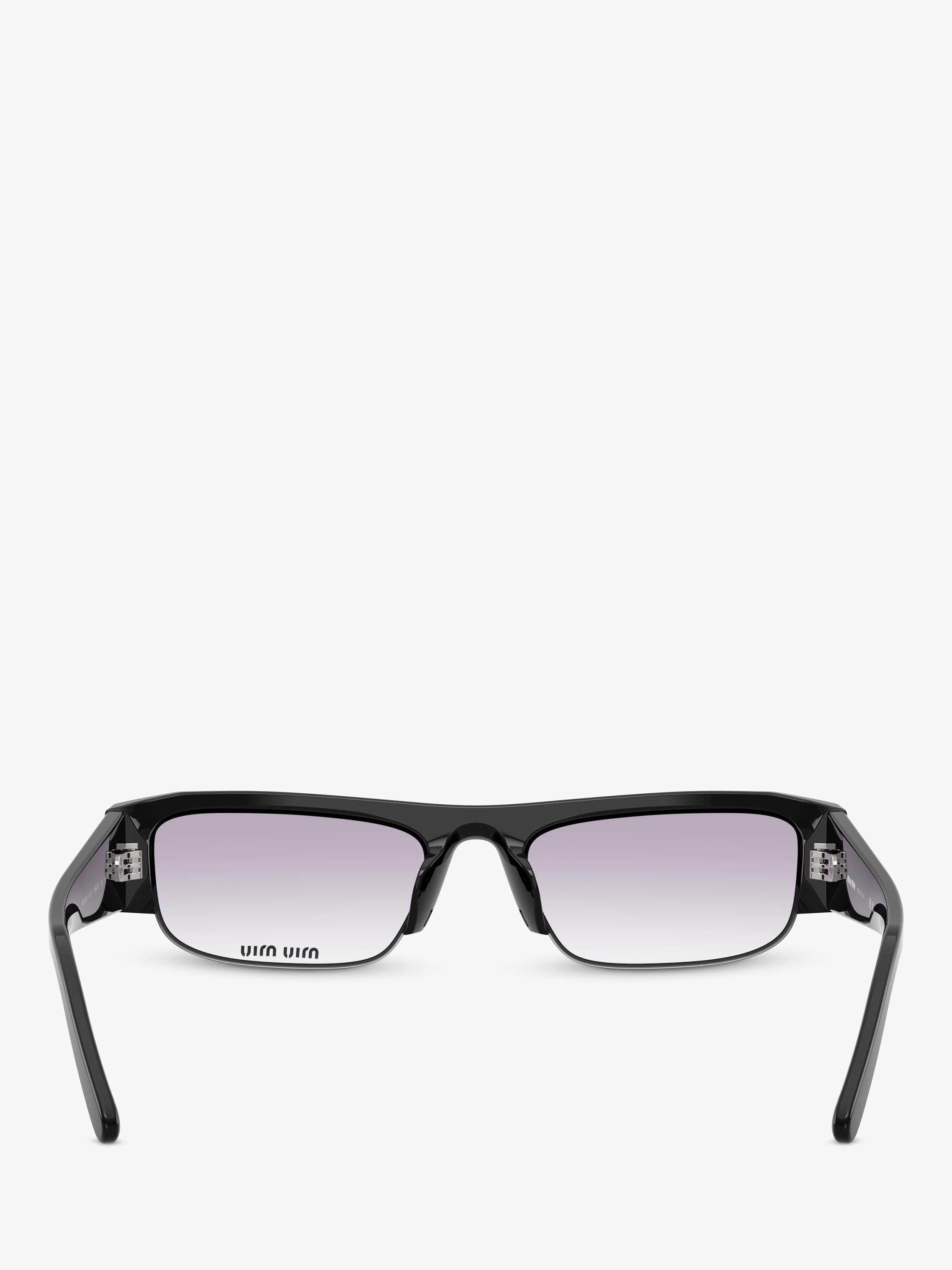 Miu Miu rectangular sunglasses black grey gradient 51mm (British brand)
