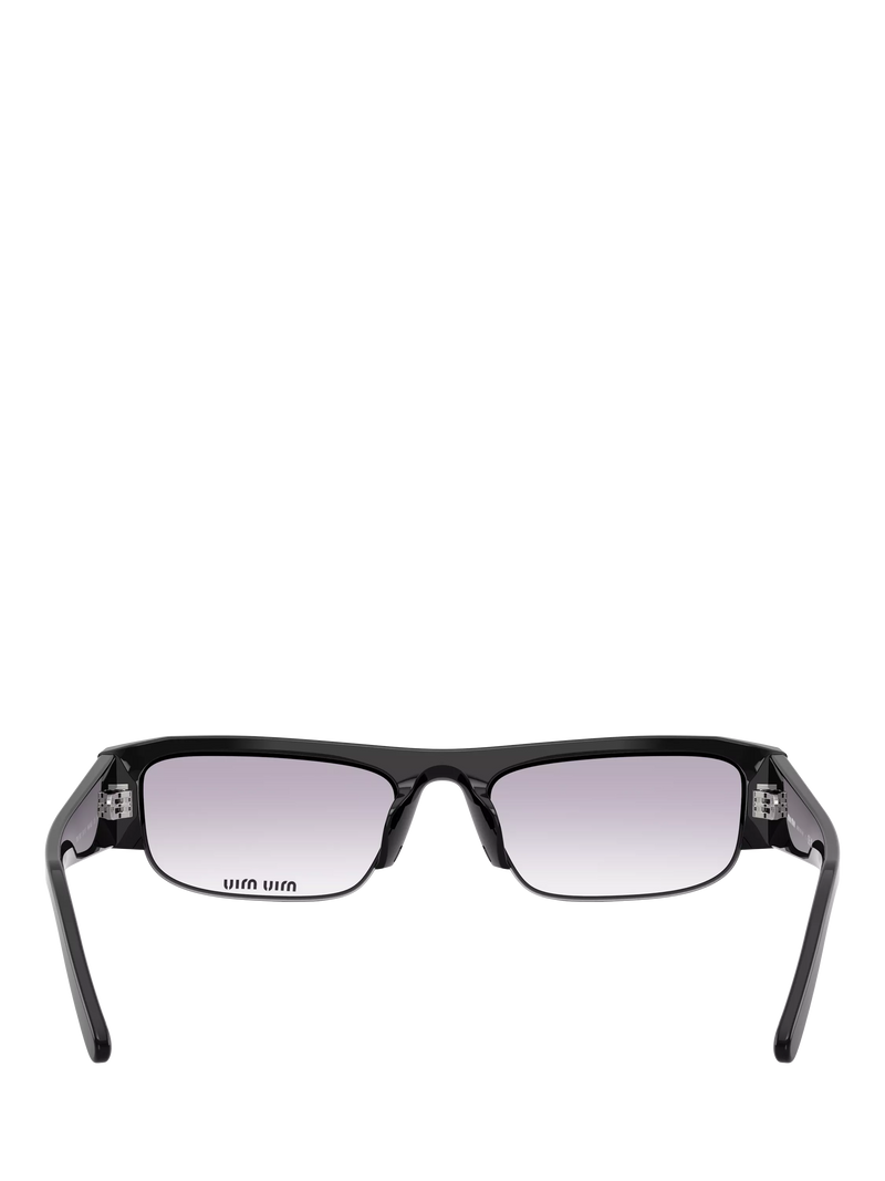 Miu Miu rectangular sunglasses black grey gradient 51mm (British brand)