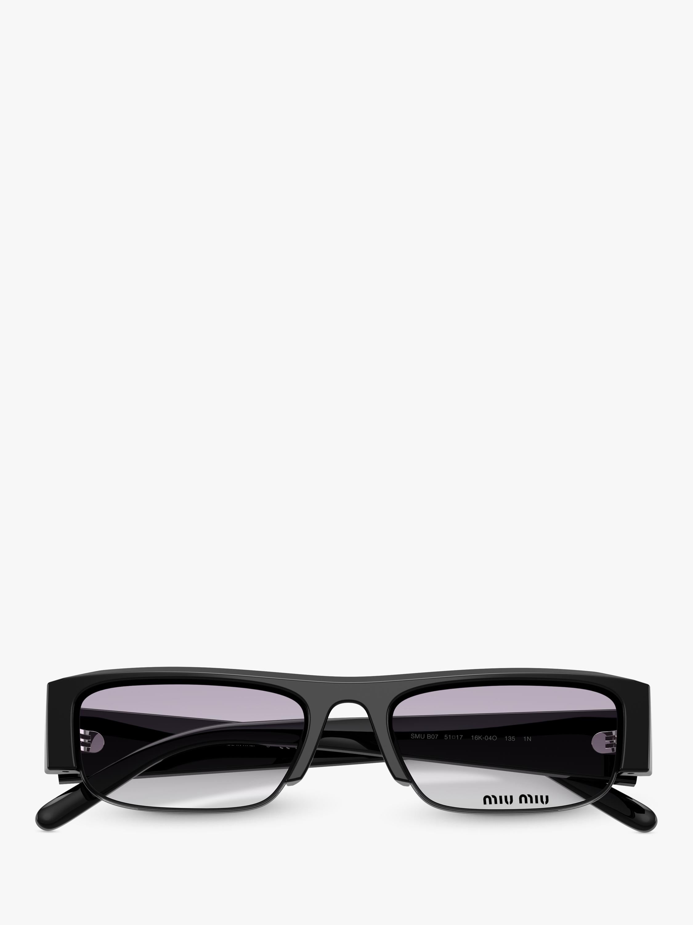 Miu Miu rectangular sunglasses black grey gradient 51mm (British brand)
