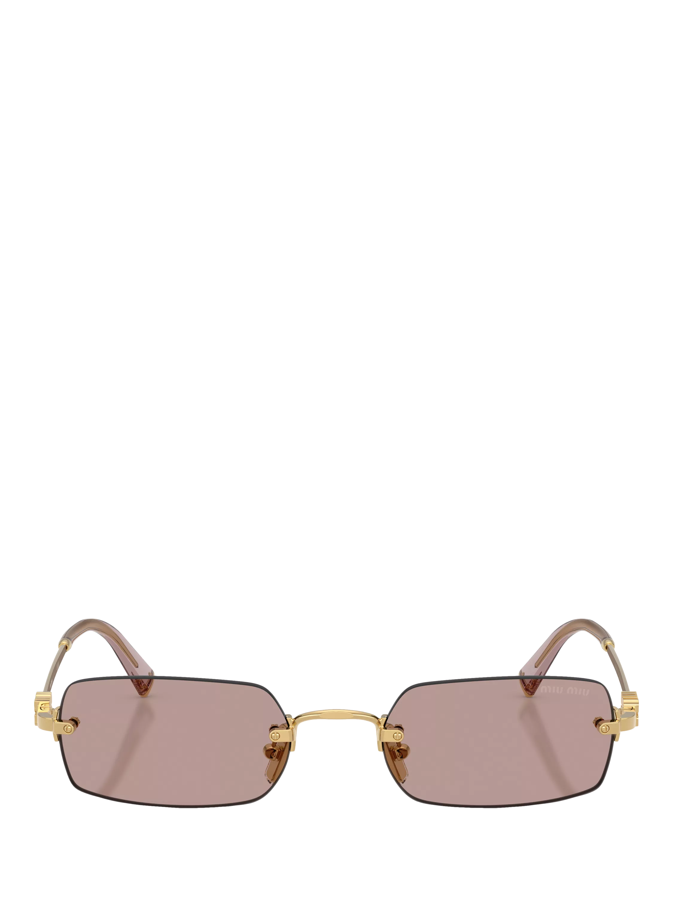 Miu Miu rectangular sunglasses gold/brown 52mm lens, UK version
