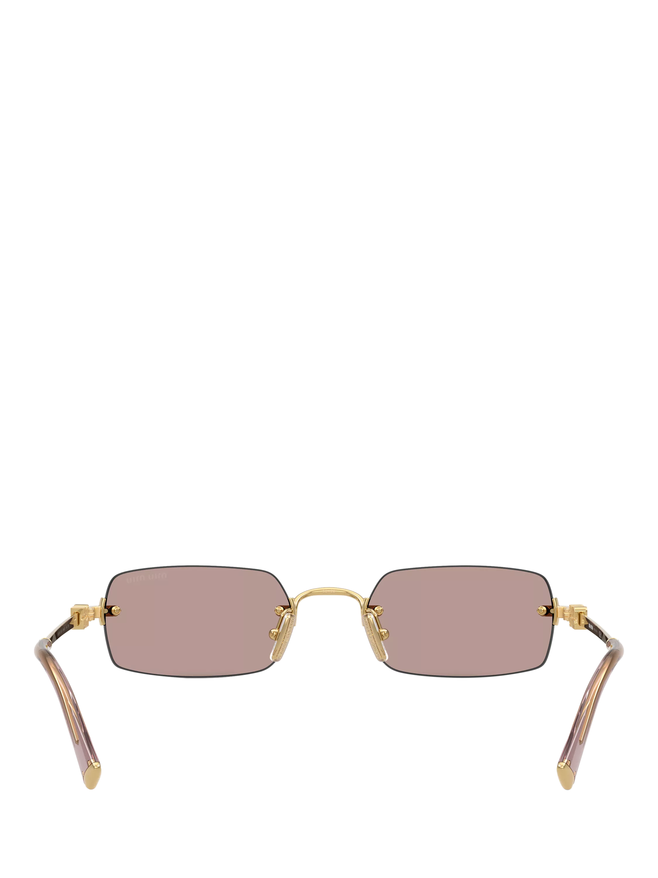 Miu Miu rectangular sunglasses gold/brown 52mm lens, UK version