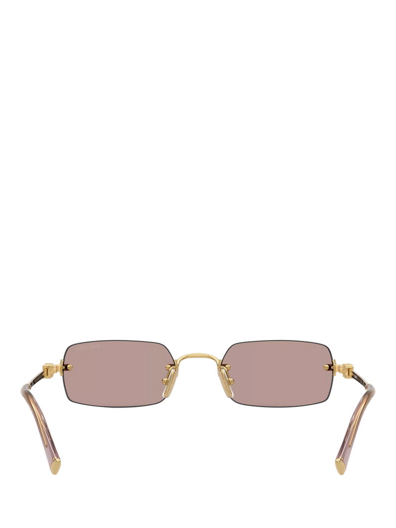 Miu Miu rectangular sunglasses gold/brown 52mm lens, UK version
