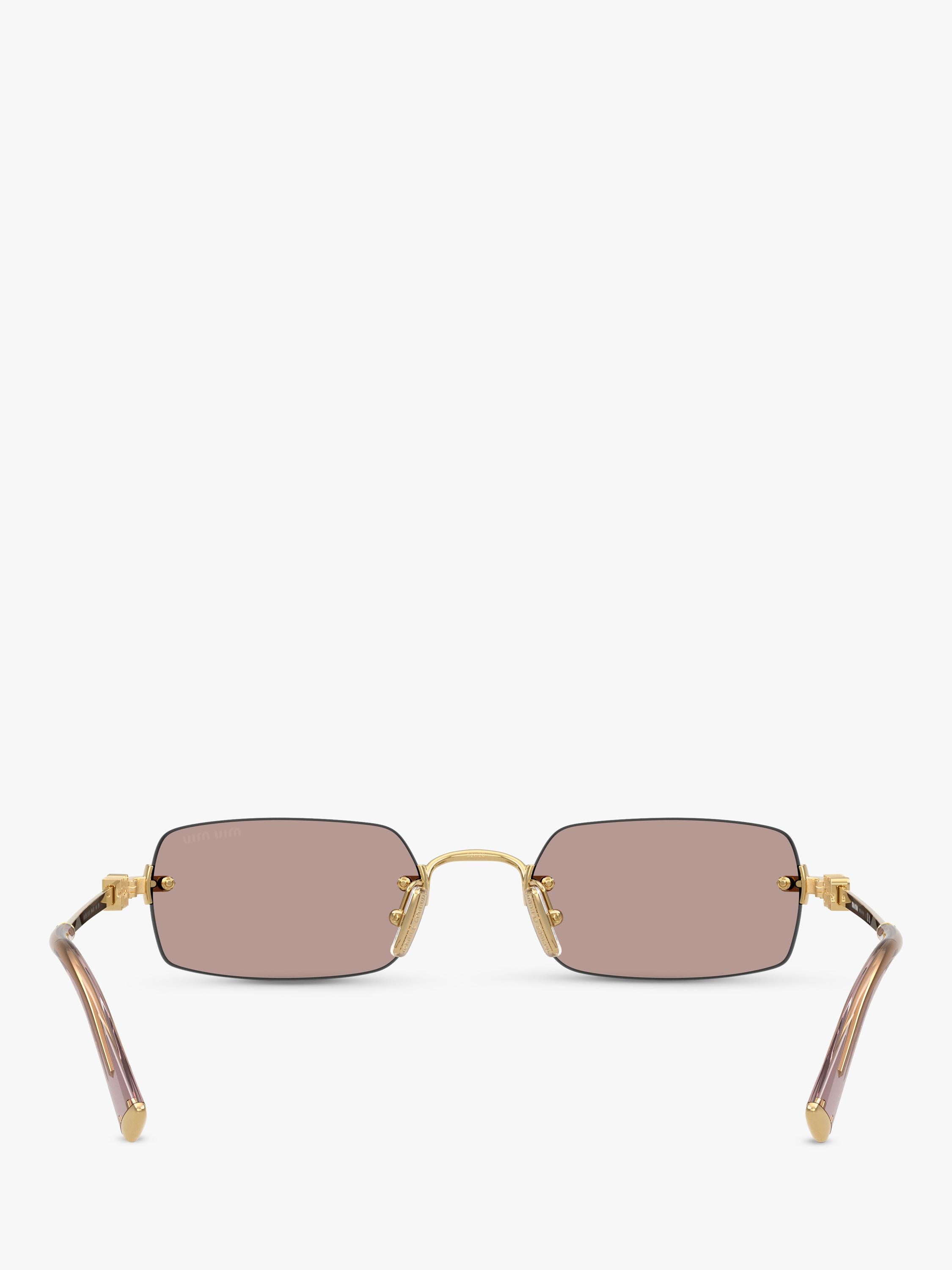Miu Miu rectangular sunglasses gold/brown 52mm lens, UK version