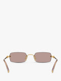 Miu Miu rectangular sunglasses gold/brown 52mm lens, UK version