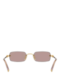Miu Miu rectangular sunglasses gold/brown 52mm lens, UK version