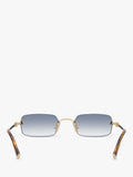 Miu Miu rectangular sunglasses pale gold blue 52mm, imported from the UK