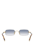 Miu Miu rectangular sunglasses pale gold blue 52mm, imported from the UK
