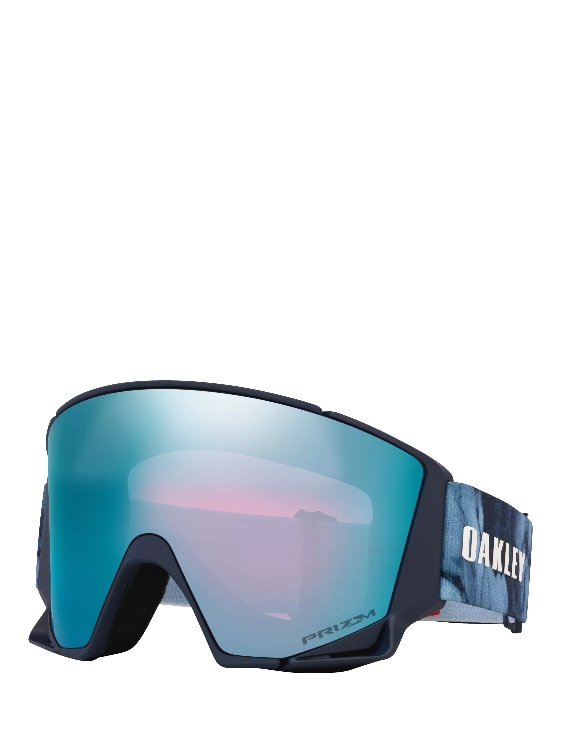 Oakley blue matte irregular sunglasses with mirrored lenses, imported from the UK