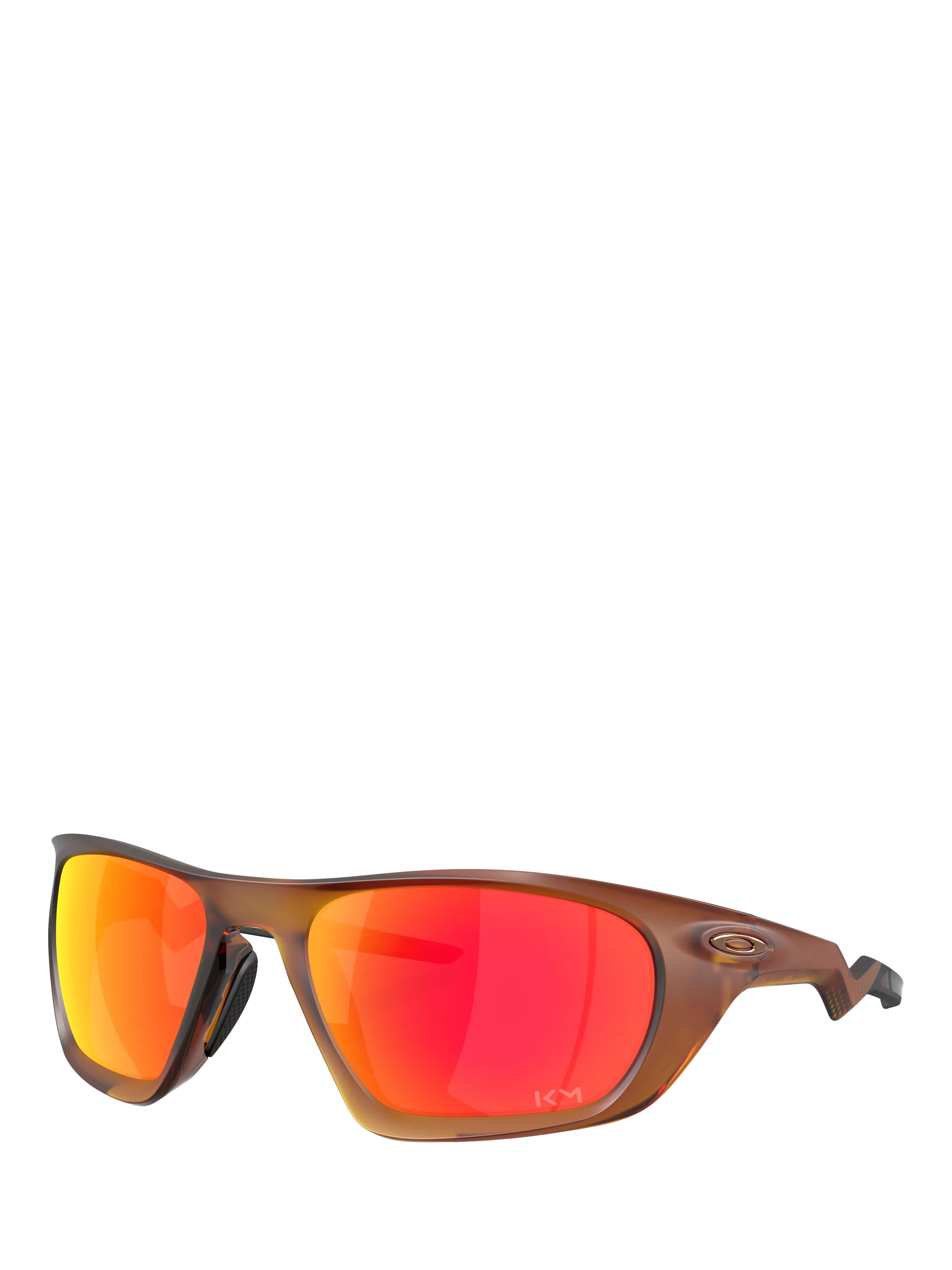 Oakley rectangular sunglasses, matte dark amber/mirror orange, imported from the UK