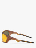 Oakley rectangular sunglasses, matte dark amber/mirror orange, imported from the UK