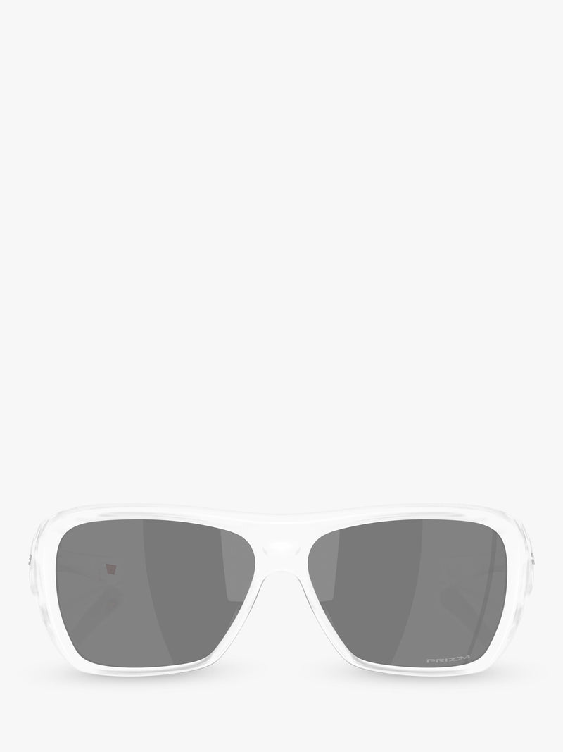 Oakley OO9492 rectangular sunglasses matte clear grey lenses, UK version