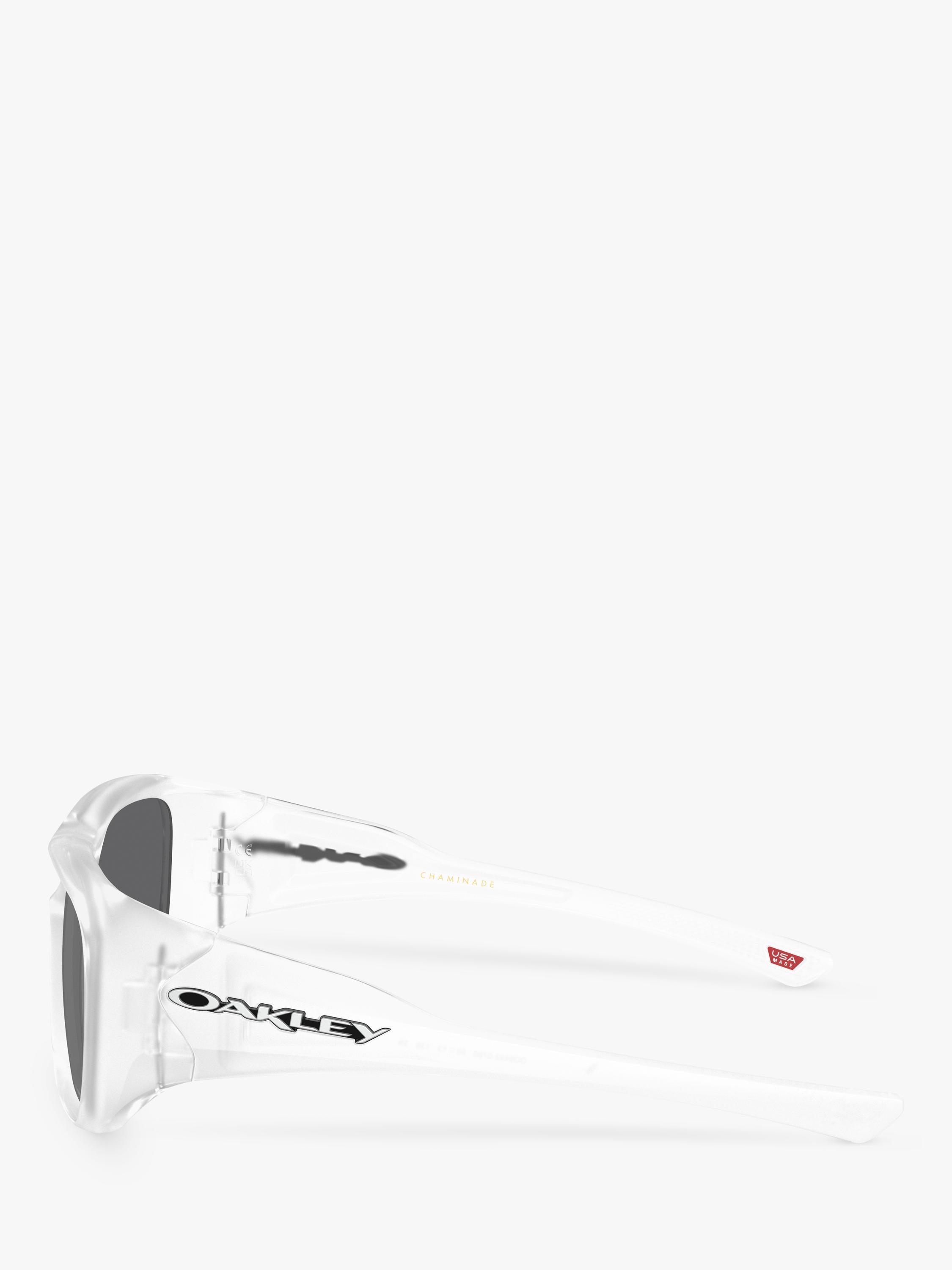 Oakley OO9492 rectangular sunglasses matte clear grey lenses, UK version