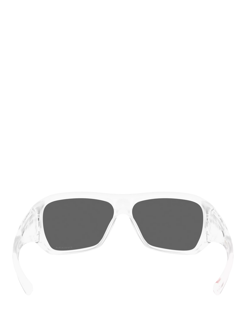 Oakley OO9492 rectangular sunglasses matte clear grey lenses, UK version
