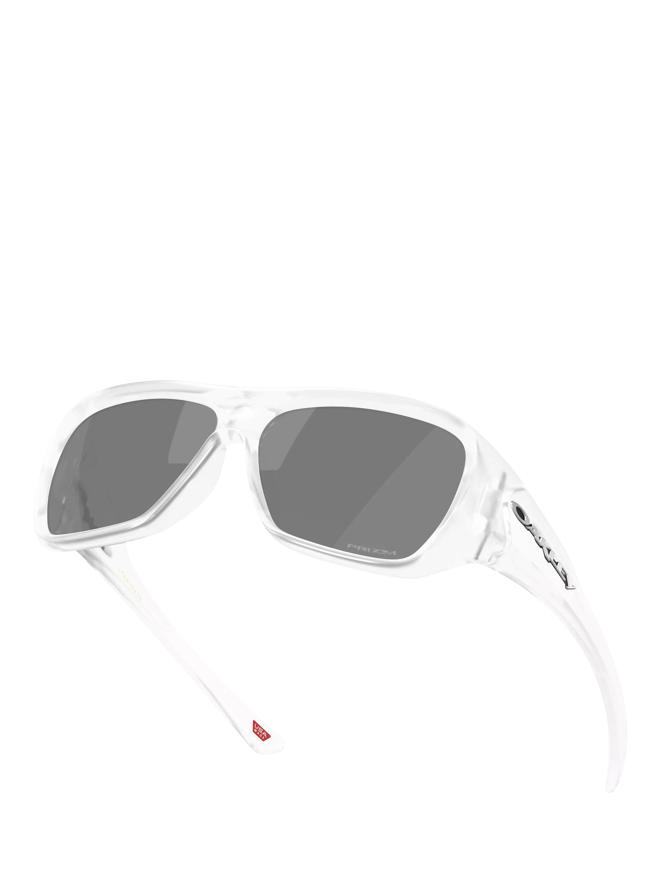 Oakley OO9492 rectangular sunglasses matte clear grey lenses, UK version