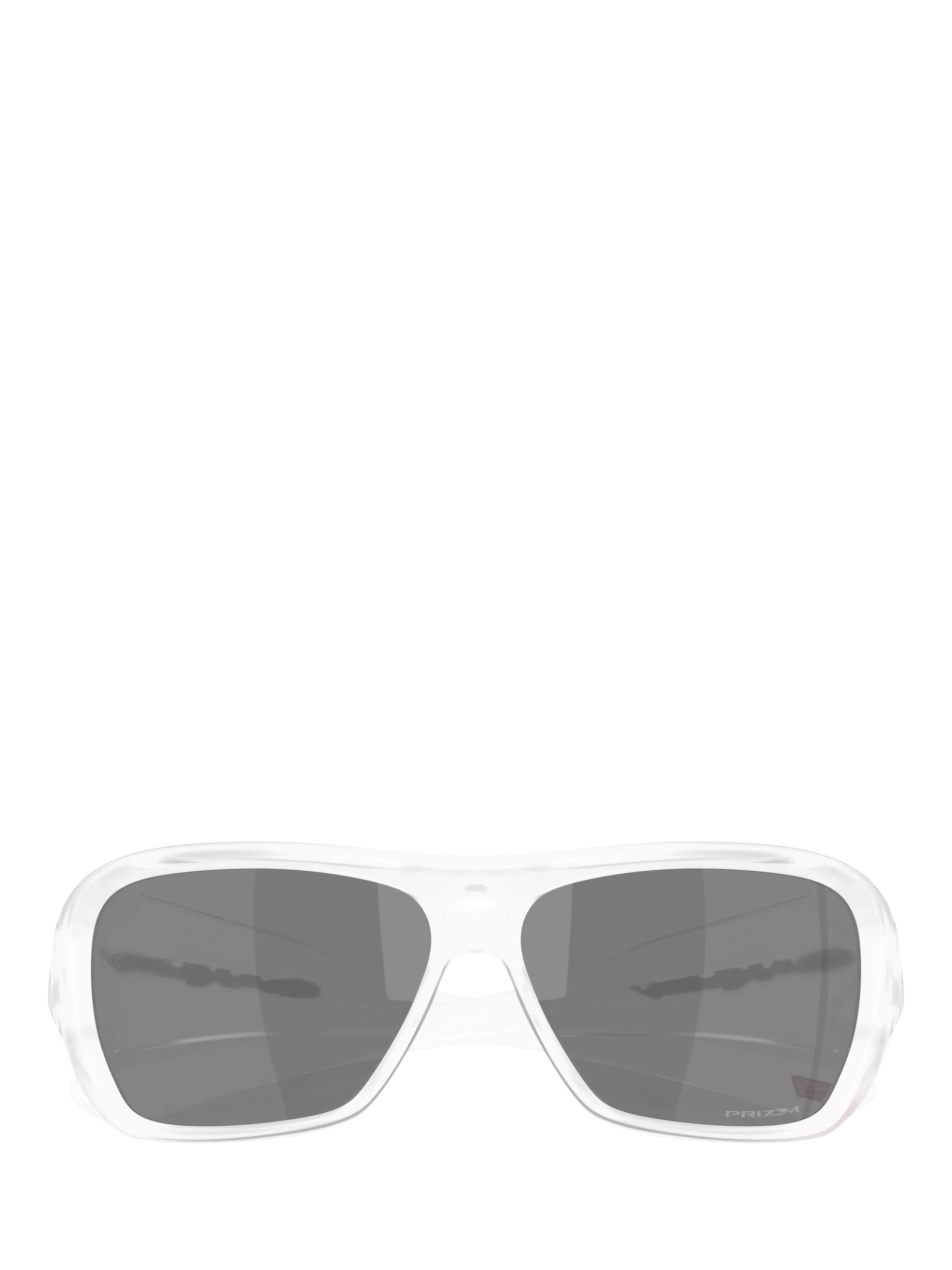 Oakley OO9492 rectangular sunglasses matte clear grey lenses, UK version
