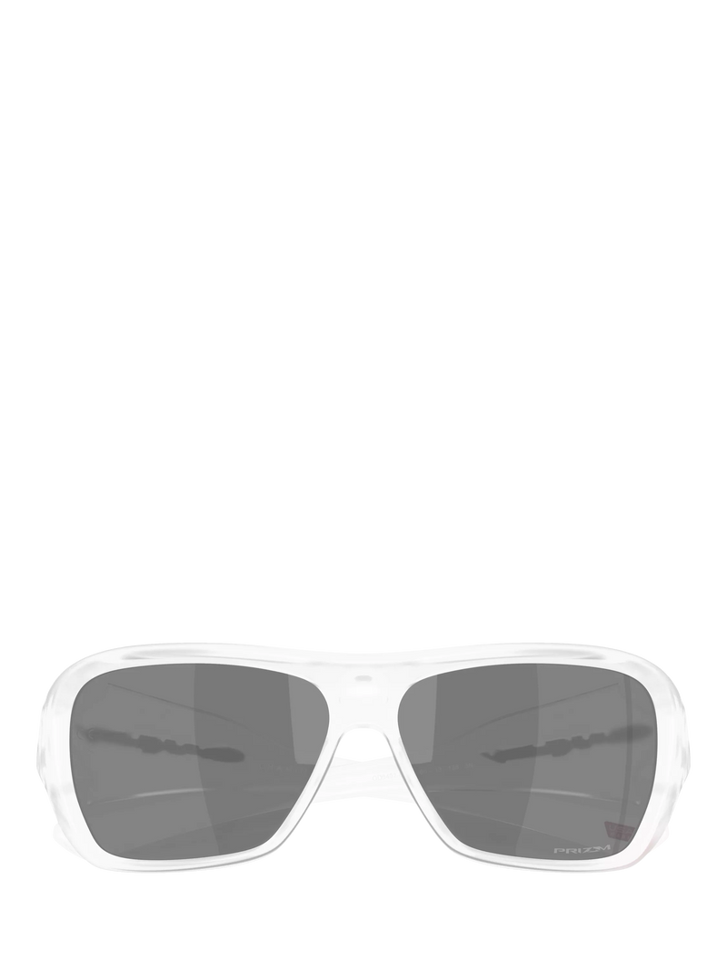 Oakley OO9492 rectangular sunglasses matte clear grey lenses, UK version
