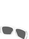 Oakley OO9492 rectangular sunglasses matte clear grey lenses, UK version