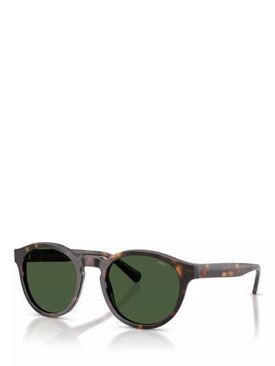 John Lewis Ralph Lauren Polo Ralph Lauren PH4192 Men's Round Sunglasses Shiny Dark Havana/Green- Buy online at McGrocer
