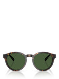 Ralph Lauren round sunglasses in shiny dark Havana green (British brand)
