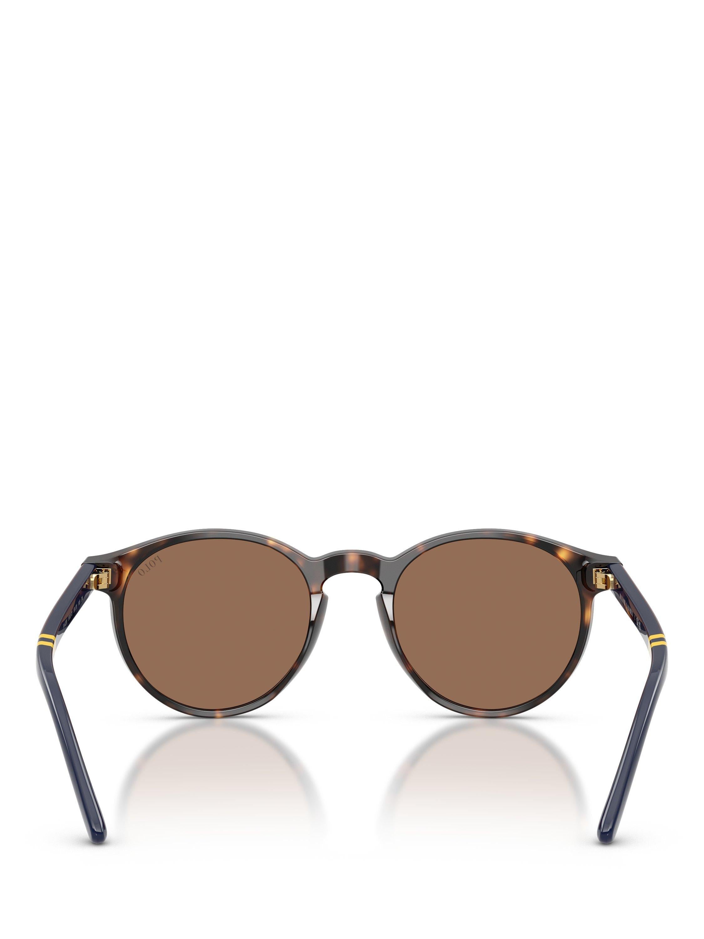 Ralph Lauren round sunglasses brown acetate polyamide lenses, UK version