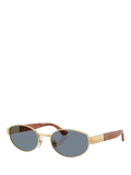 Persol PO1024 oval sunglasses gold blue, imported from the UK