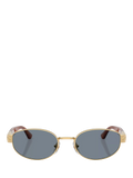 Persol PO1024 oval sunglasses gold blue, imported from the UK