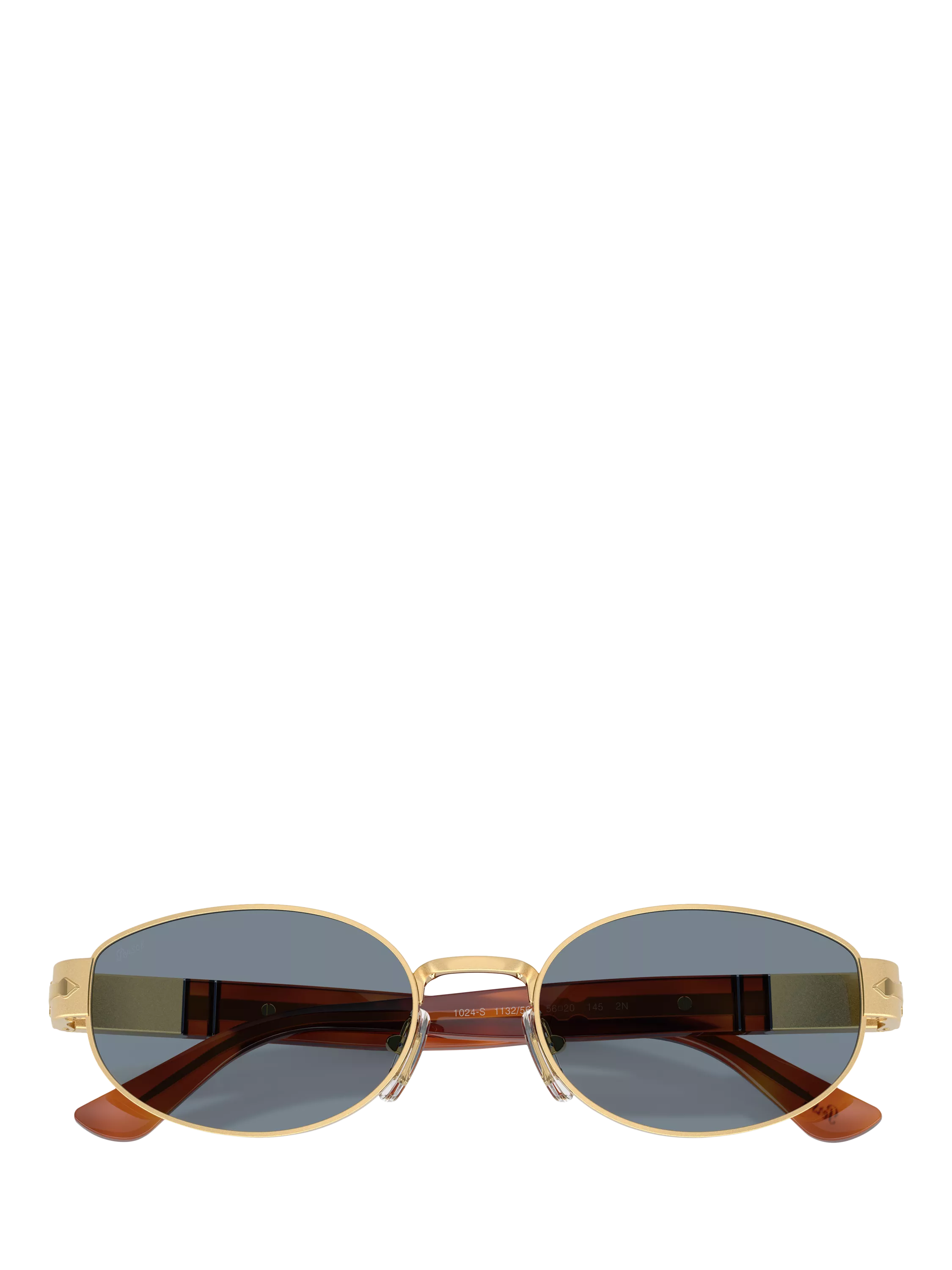 Persol PO1024 oval sunglasses gold blue, imported from the UK