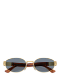 Persol PO1024 oval sunglasses gold blue, imported from the UK