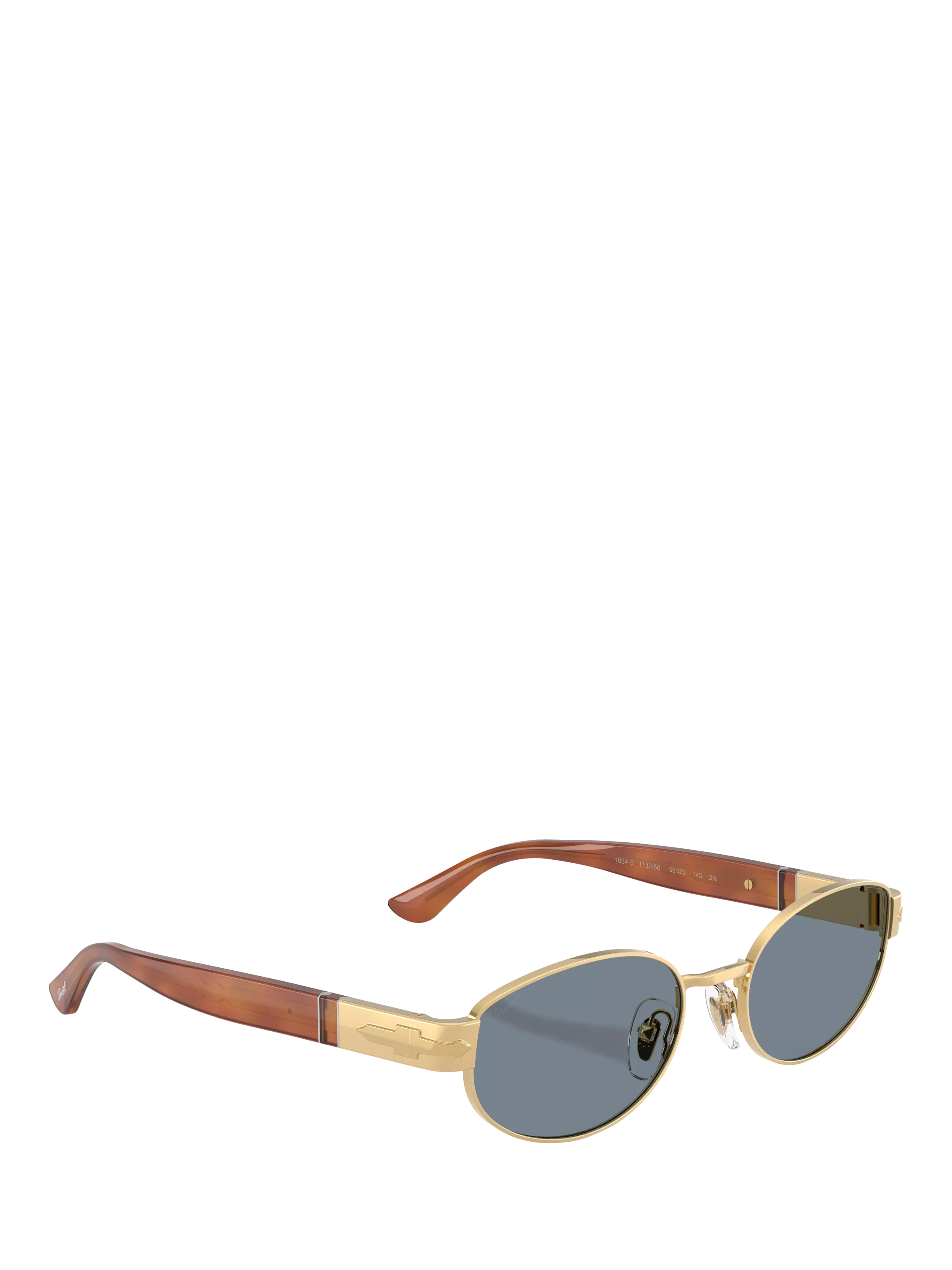 Persol PO1024 oval sunglasses gold blue, imported from the UK