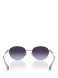 Ralph Lauren oval sunglasses shiny silver grey gradient 55mm, imported from the UK