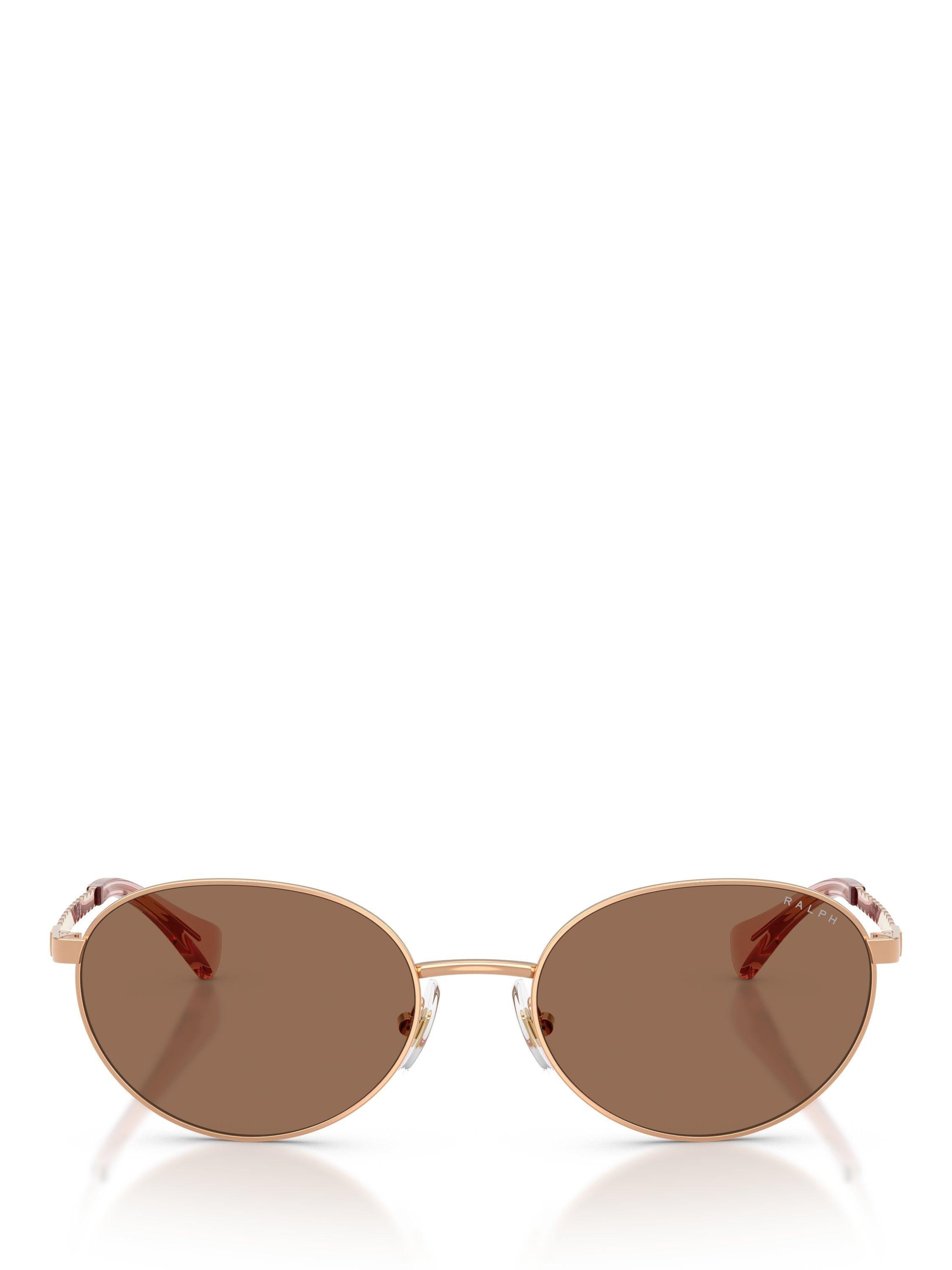 Ralph Lauren oval sunglasses rose gold brown 55mm British brand