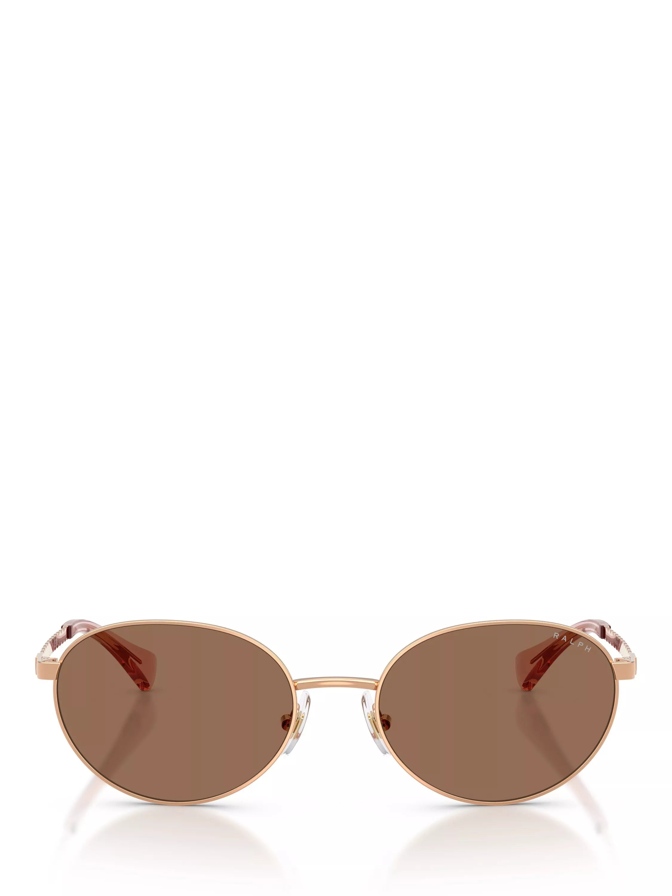 Ralph Lauren oval sunglasses rose gold brown 55mm British brand