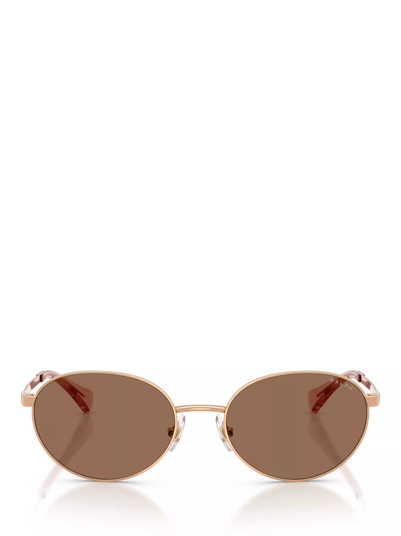Ralph Lauren oval sunglasses rose gold brown 55mm British brand