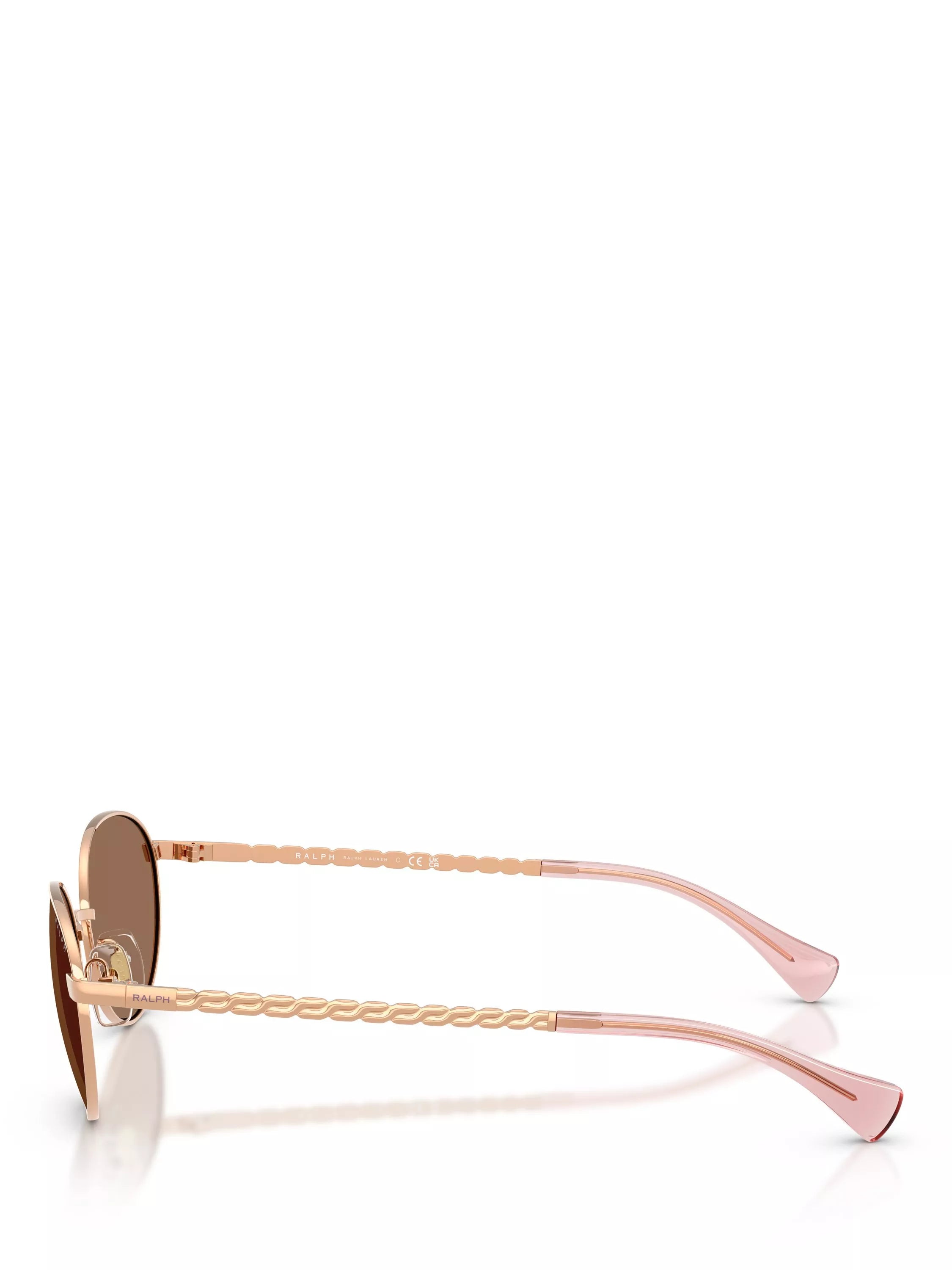 Ralph Lauren oval sunglasses rose gold brown 55mm British brand