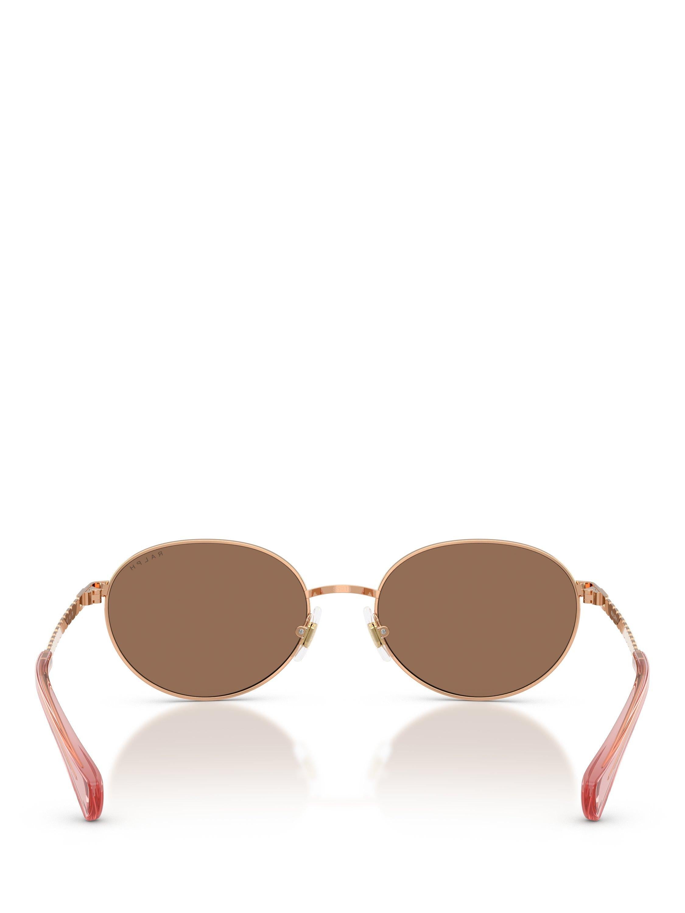 Ralph Lauren oval sunglasses rose gold brown 55mm British brand