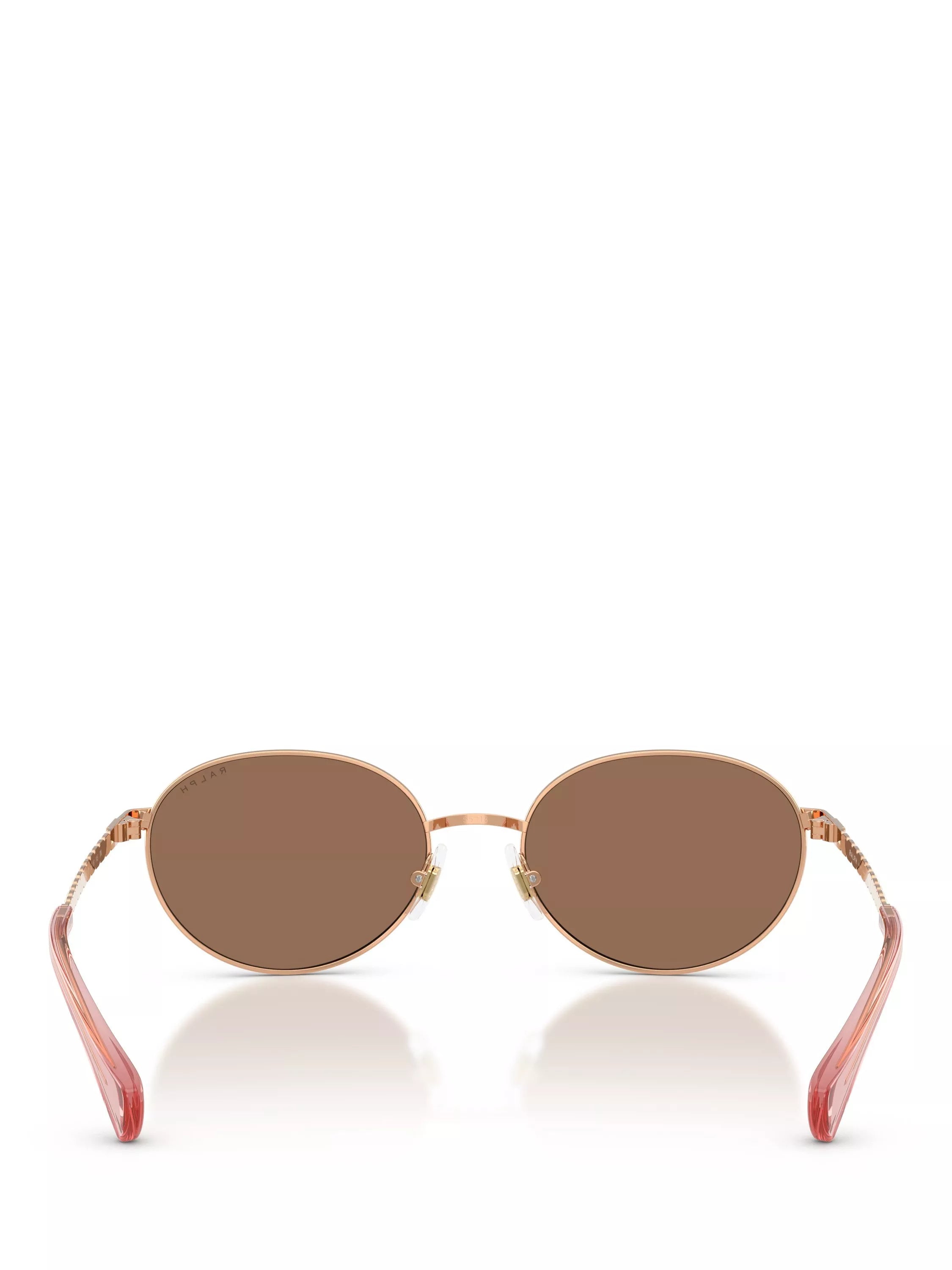 Ralph Lauren oval sunglasses rose gold brown 55mm British brand