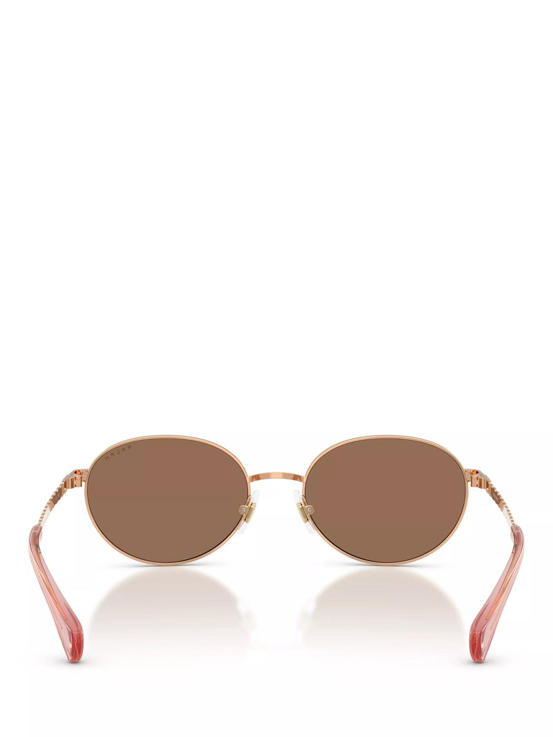 Ralph Lauren oval sunglasses rose gold brown 55mm British brand