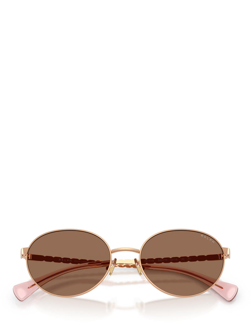 Ralph Lauren oval sunglasses rose gold brown 55mm British brand