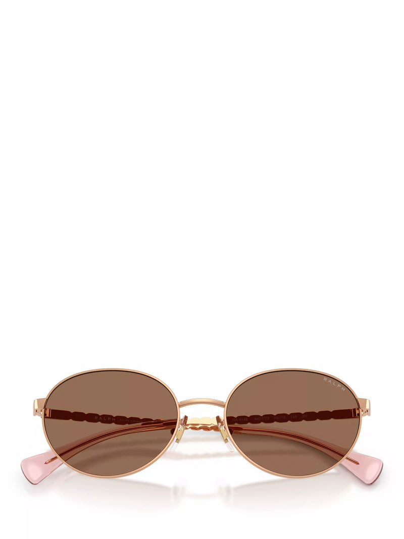 Ralph Lauren oval sunglasses rose gold brown 55mm British brand