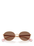 Ralph Lauren oval sunglasses rose gold brown 55mm British brand