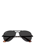 Ray-Ban aviator sunglasses polarised black 58mm (British brand)