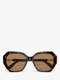 Swarovski women's irregular sunglasses Dark Havana, imported from the UK