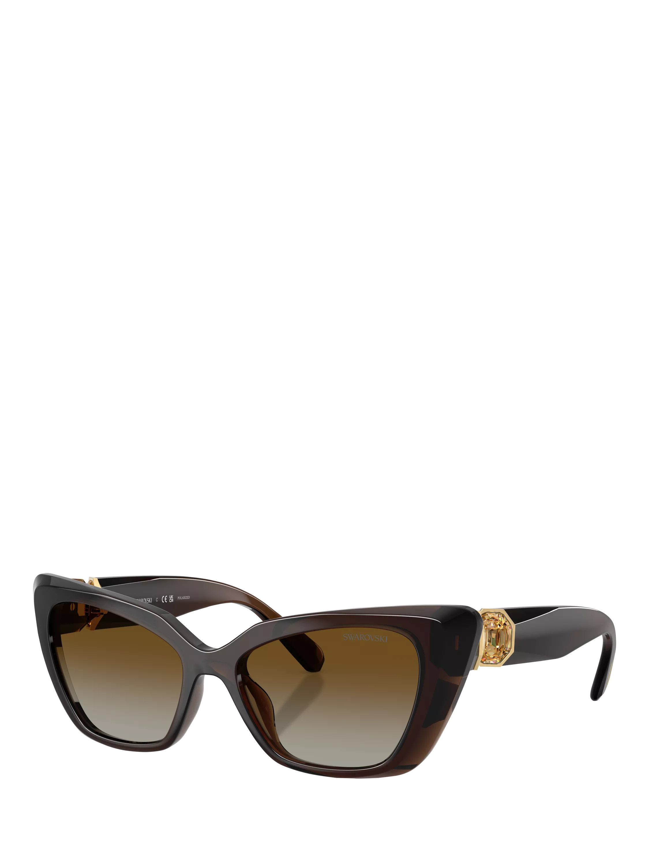 Swarovski cat eye sunglasses transparent brown, imported from the UK