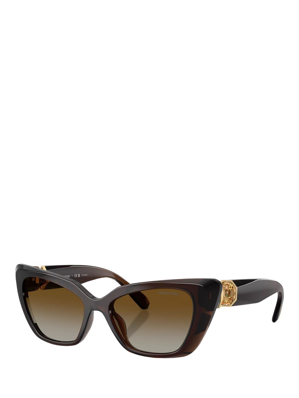 Swarovski cat eye sunglasses transparent brown, imported from the UK