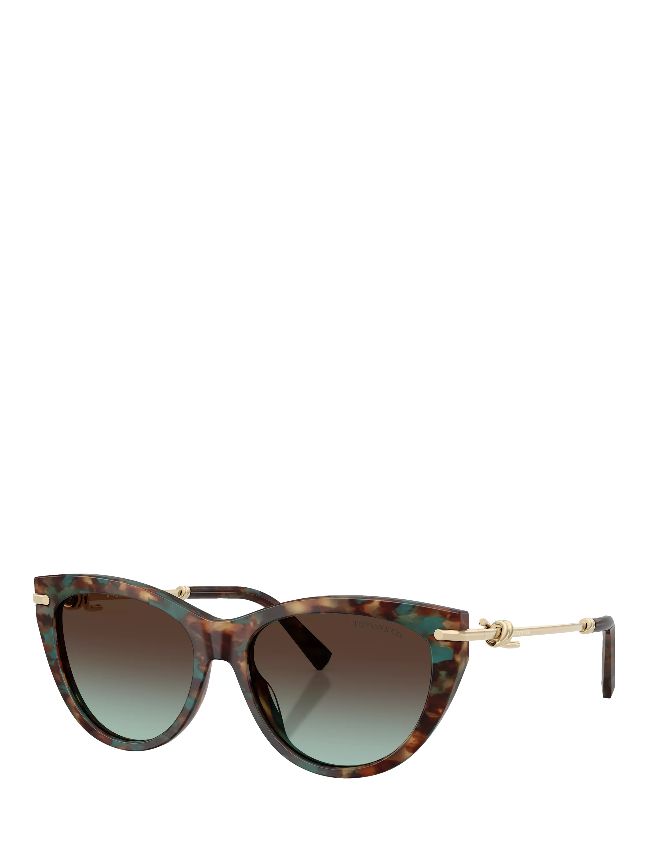 Tiffany & Co Cat's Eye sunglasses brown Havana blue - British product