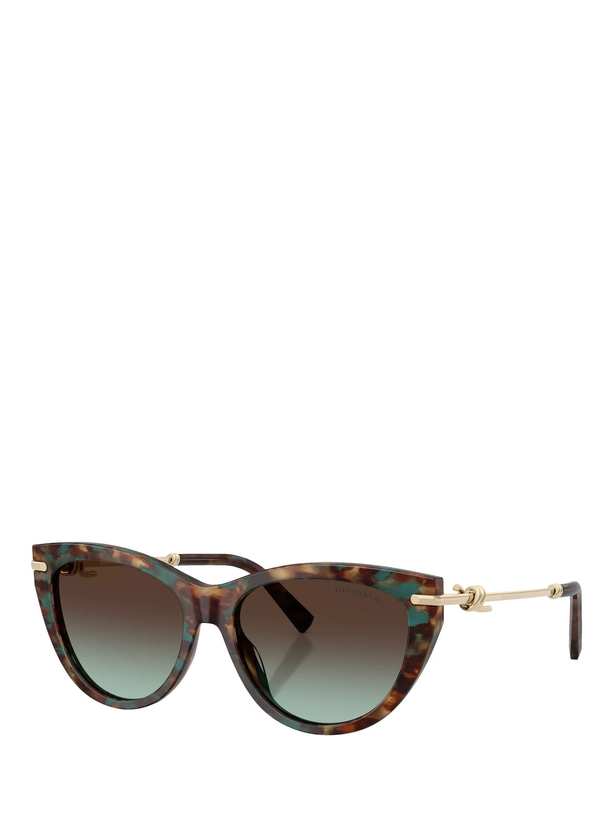 Tiffany & Co Cat's Eye sunglasses brown Havana blue - British product