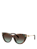 Tiffany & Co Cat's Eye sunglasses brown Havana blue - British product