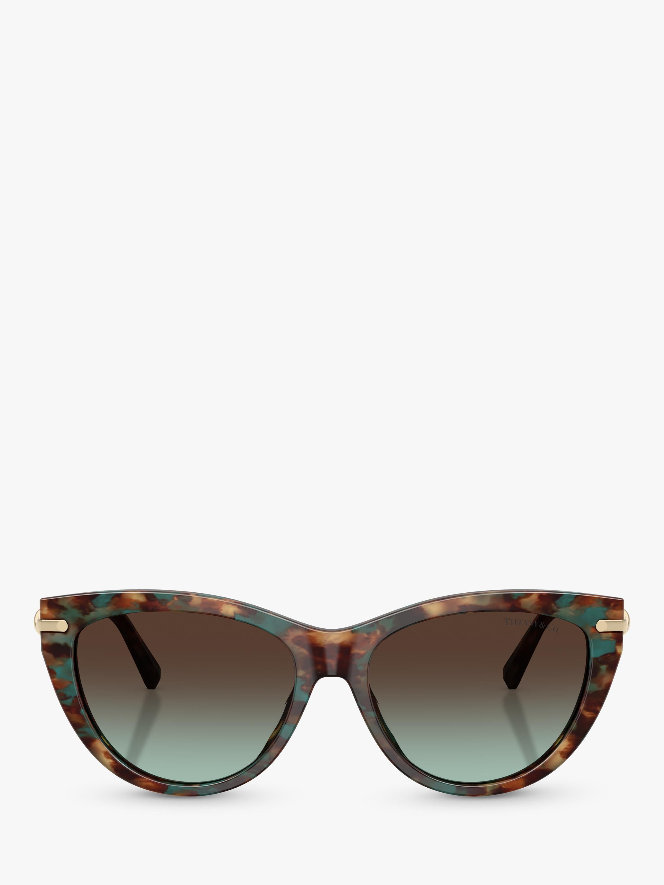 Tiffany & Co Cat's Eye sunglasses brown Havana blue - British product