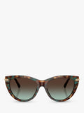 Tiffany & Co Cat's Eye sunglasses brown Havana blue - British product